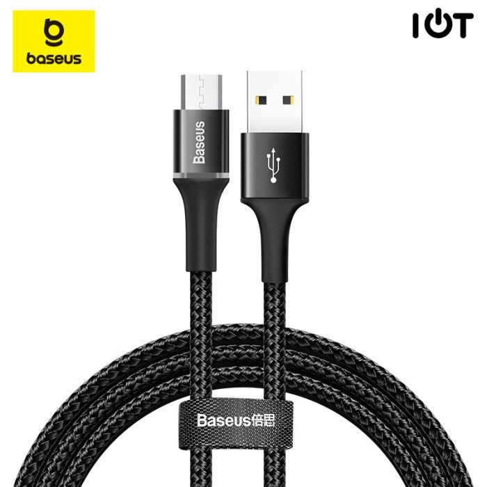 BASEUS halo data cable USB For Micro 3A 1m Black CAMGH-B