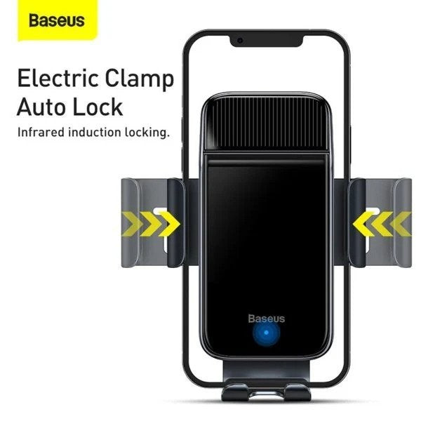 BASEUS Smart Solar Power Wireless Car Mount Electric Holder - SUZG0000