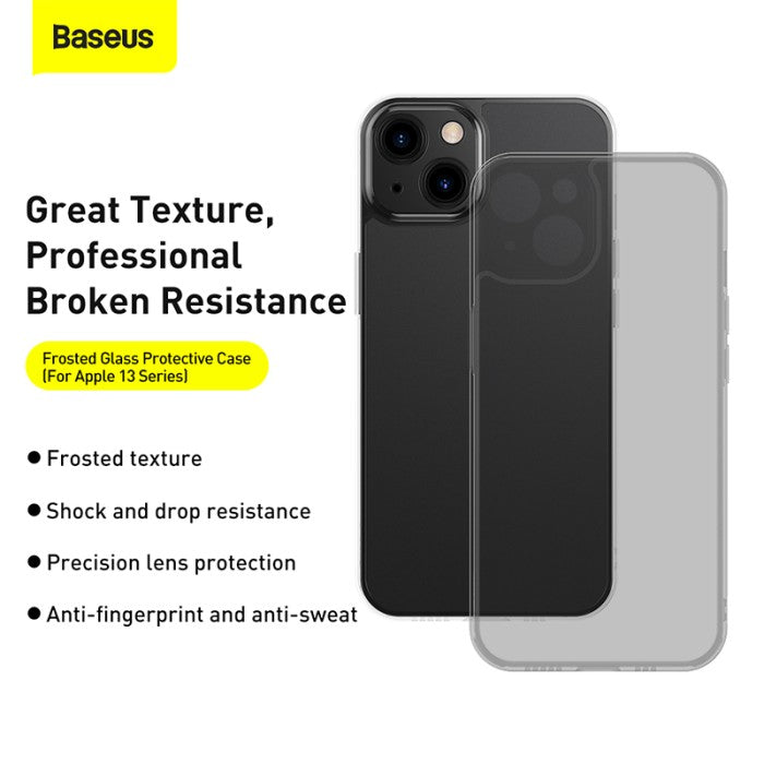 BASEUS Frosted Glass Protective Case iP 13 pro 2021 Black