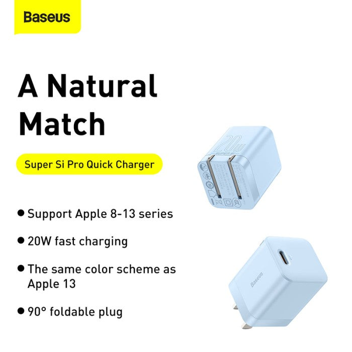 BUNDLING - Baseus (charger only) Super Si Pro Quick Charger 1C 20W CN