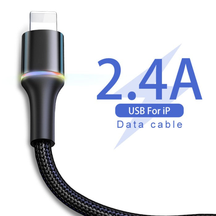 BASEUS Halo Data Cable USB For iP 2.4A 0.5m - CALGH-A