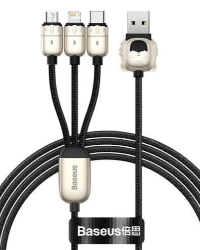 Baseus Year of the Tiger 3in1 Kabel Charger USB A to M L C 3.5A 1.2M