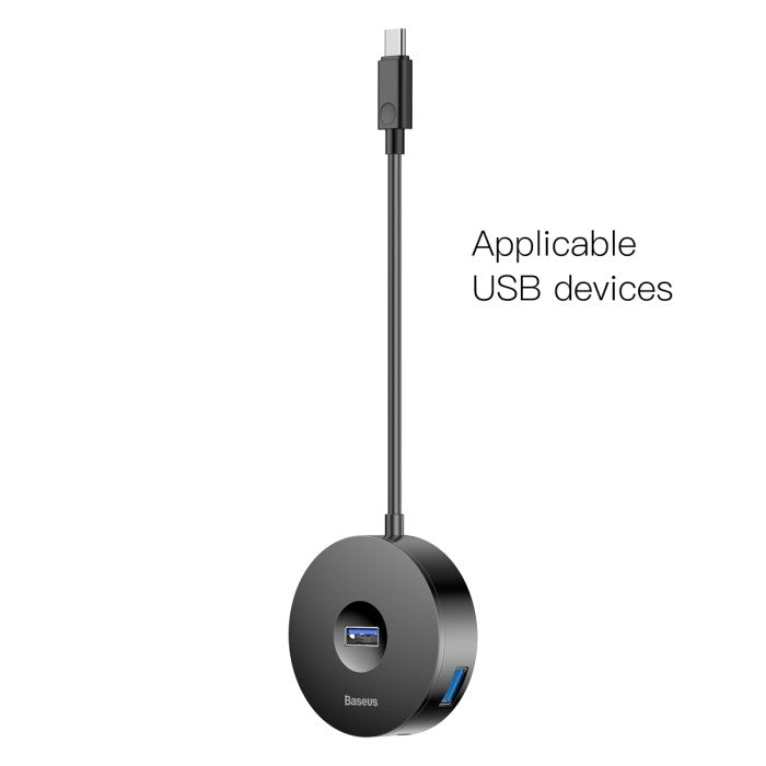 BASEUS round box HUB adapter?Type-C to USB3.0*1+USB2.0*3) CAHUB-G