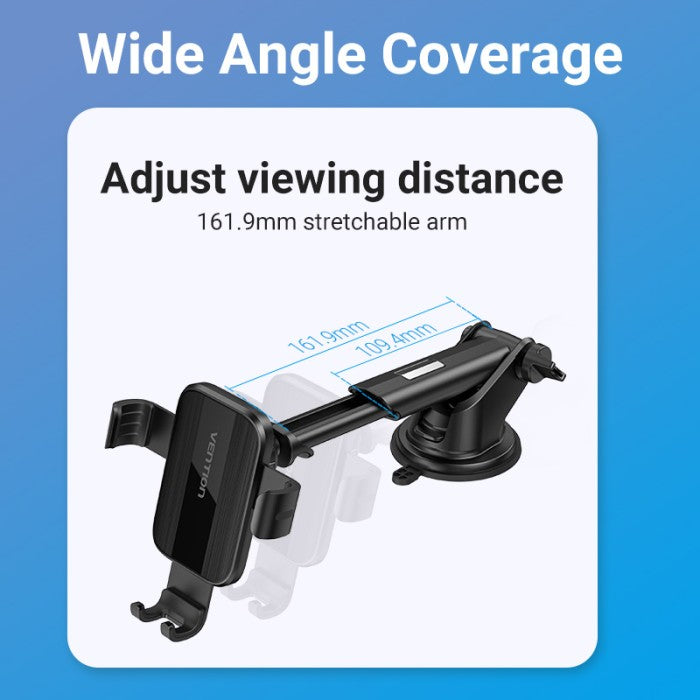 Vention Car Phone Mount Holder With Suction Cup ABS - KCO