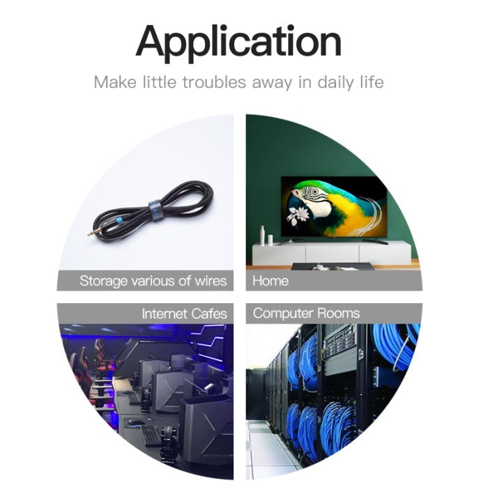 Vention KAA Kabel TIE Winder Protector Earphone Velco Organizer - KAA