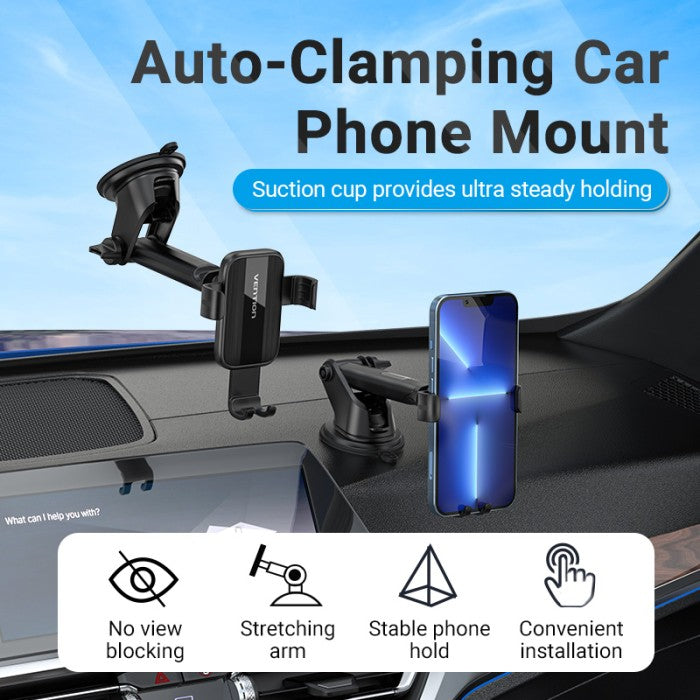 Vention Car Phone Mount Holder With Suction Cup ABS - KCO