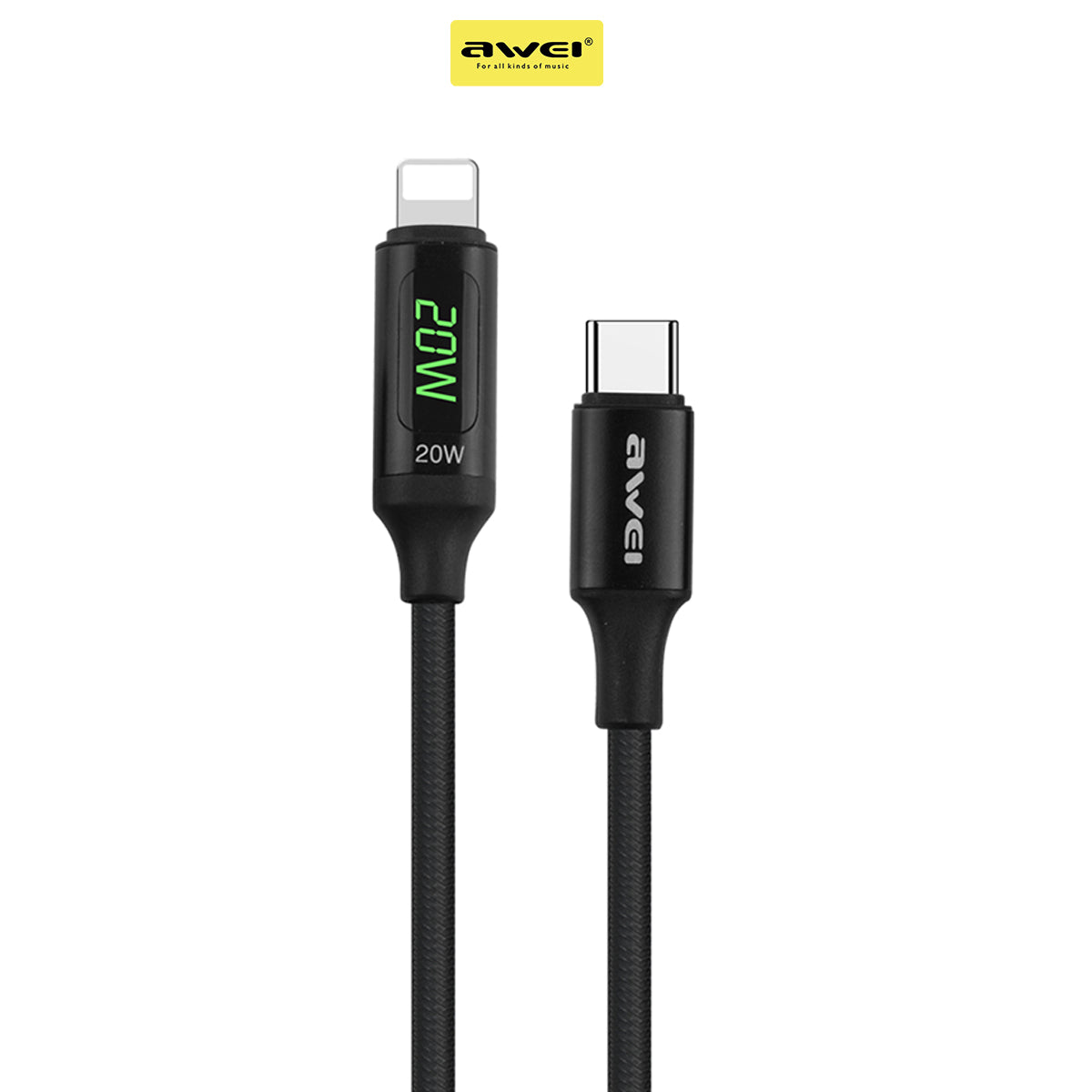 Awei Type-C to Lightning Digital Display Data Cable CL-123L