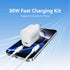 Vention Kepala Charger 1C 30W PD QC EU Bundling Kabel USB Type C to C 3A 60W 480Mbps 1M Braided Cable - G18