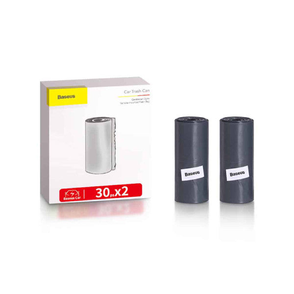 Baseus Plastik Gentleman Style Vehicle-Mounted Trash Bag Gray 2Pcs