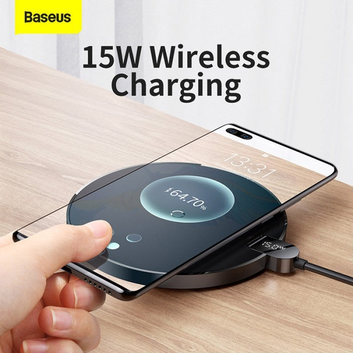 Baseus Display Digital LED Wireless Charger Gen 2 15W - CCED01