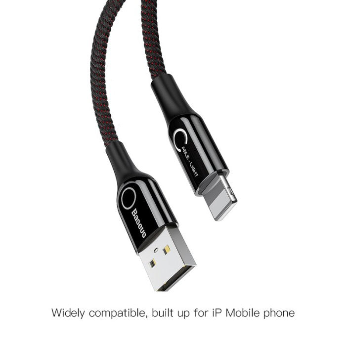 BASEUS C-Shaped Light Intelligent Power-Off Cable for iPhone CALCD-01