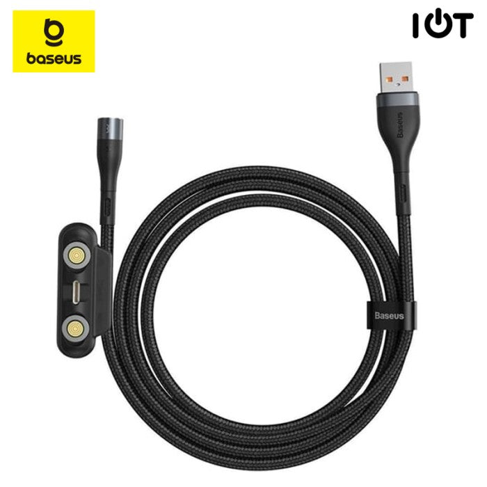 Baseus Zinc 3in1 Magnetic Safe Kabel Charger USB to M+L+C 3A 1m
