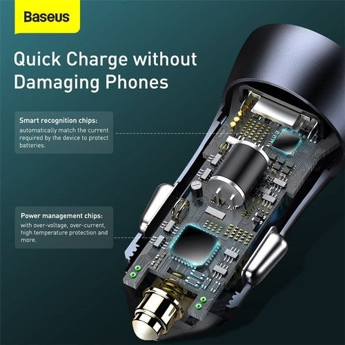 Car Charger BASEUS Golden Contactor Pro Dual QC U+C 40W TZCCJD - 0G