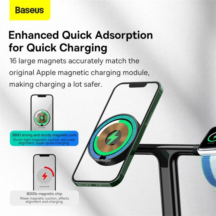 Baseus Swan 3-in-1 Wireless Magnetic Charging Bracket 20W WXTE000101