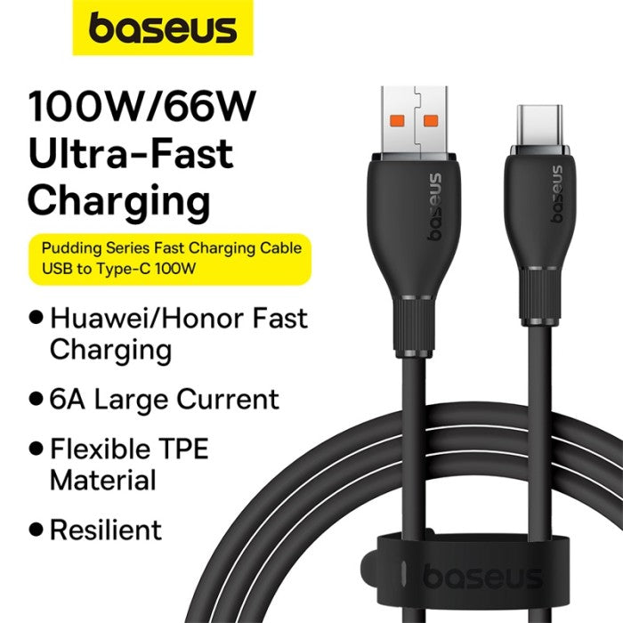 Baseus Pudding Series Fast Charging Cable USB to Type-C 100W 1.2M
