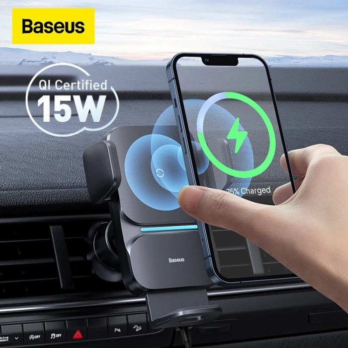 BASEUS Wisdom Auto Alignment Car Mount Wireless Charger CGZX