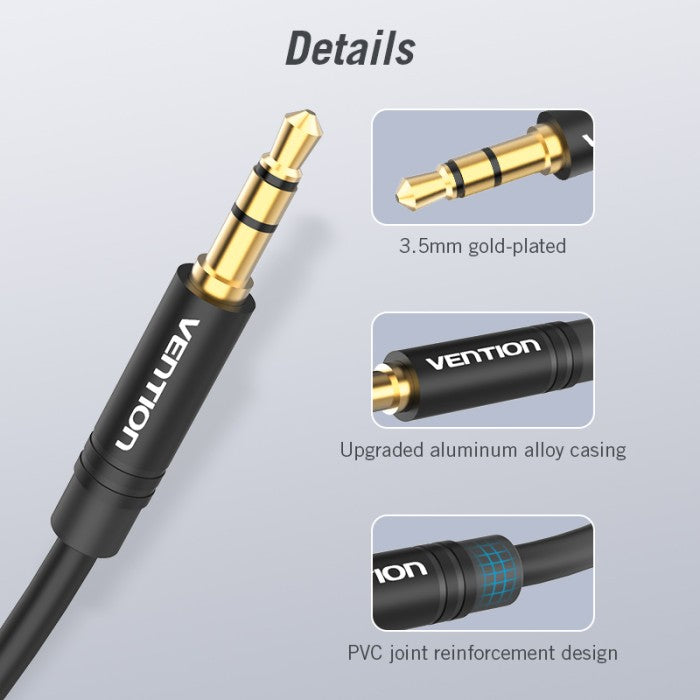 Vention Kabel Audio/Mic Aux 3.5mm Male to Dual 3.5mm Female Stereo Splitter Cable - BBW