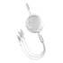 BASEUS Bright Mirror 1for3 Retractabl USB to M L C 3.5A 1.2M CAMLT-MJ