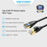 Vention Kabel LAN With RJ45 Gigabit Ethernet Cat.8 SFTP Slim Type - IKI