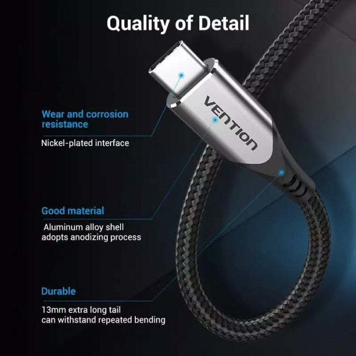 Vention kabel Data USB C Thunderbolt 3 Extension Male to Female 3A 60W PD - TAB