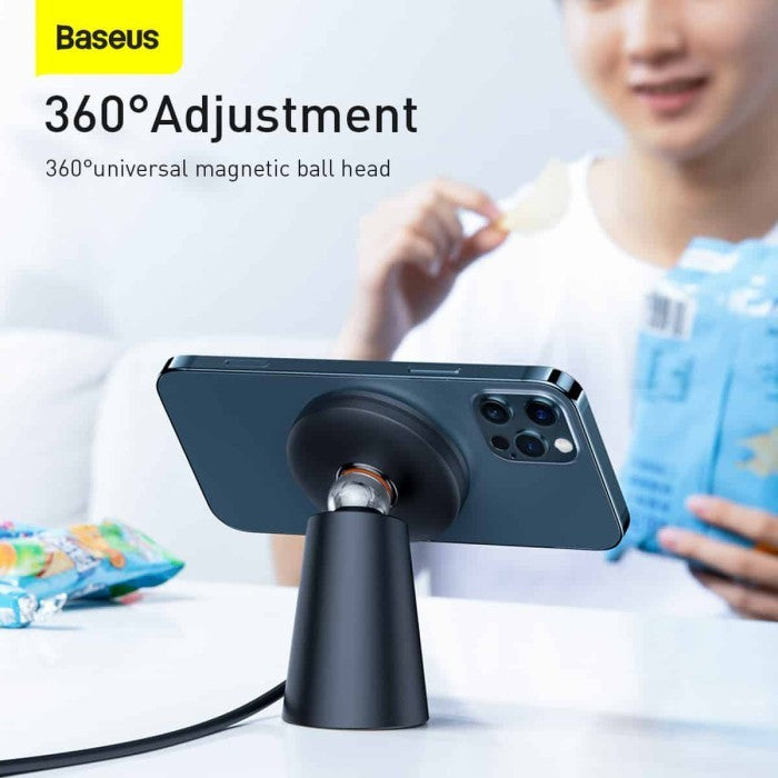 Baseus Magnetic Stand Wireless Charger Black - CCJJ000001