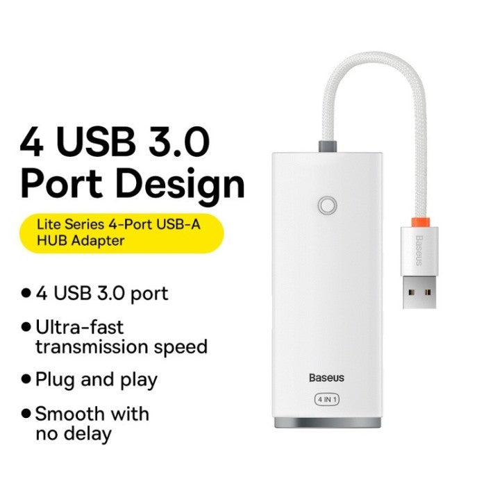 Baseus Lite Series USB Type C HUB to USB 3.0 4IN1 Ports - WKQX03000