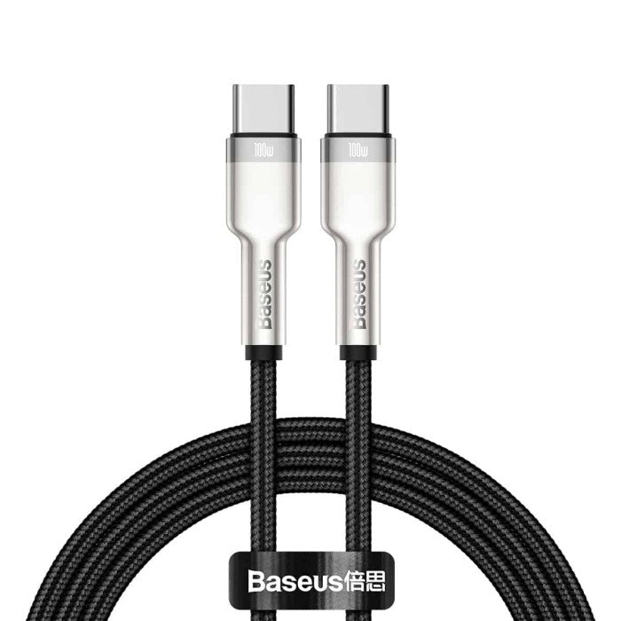 BASEUS Cafule Series Metal Data Cable C to C 100W 2m Hitam CATJK - D