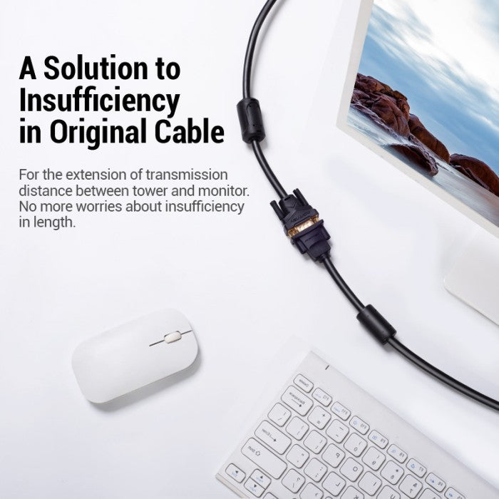 Vention Kabel Extension VGA Cable 1080P 60Hz Male to Female 10M - DAG