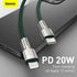 BASEUS Cafule Series Metal Data Cable Type C to iP PD 20W 1m- CATLJK-A