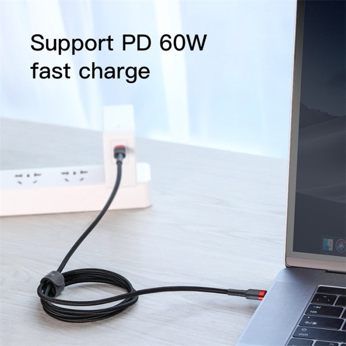 BASEUS Cafule Type-C PD2.0 60W flash charging (20V 3A) 1m CATKLF-G