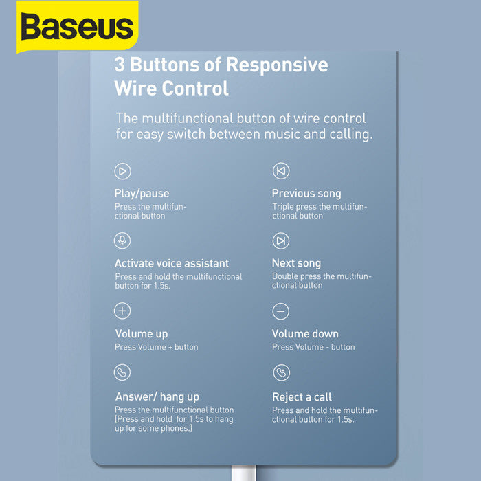 BASEUS Encok 3.5mm lateral in-ear Wired Earphone H17 NGCR