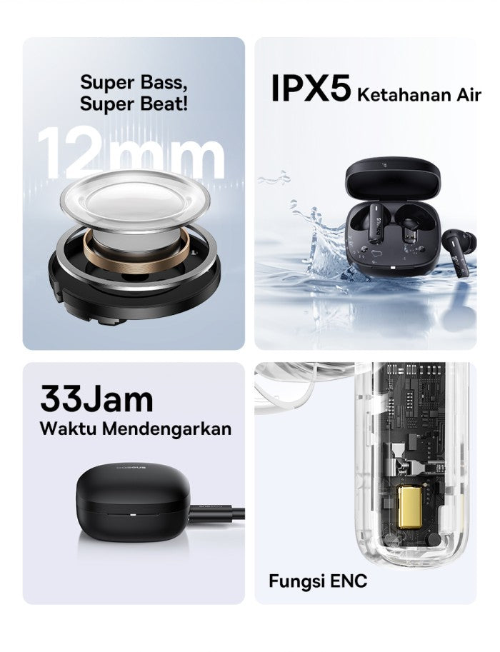 Baseus E19 TWS ENC True Wireless Earbuds