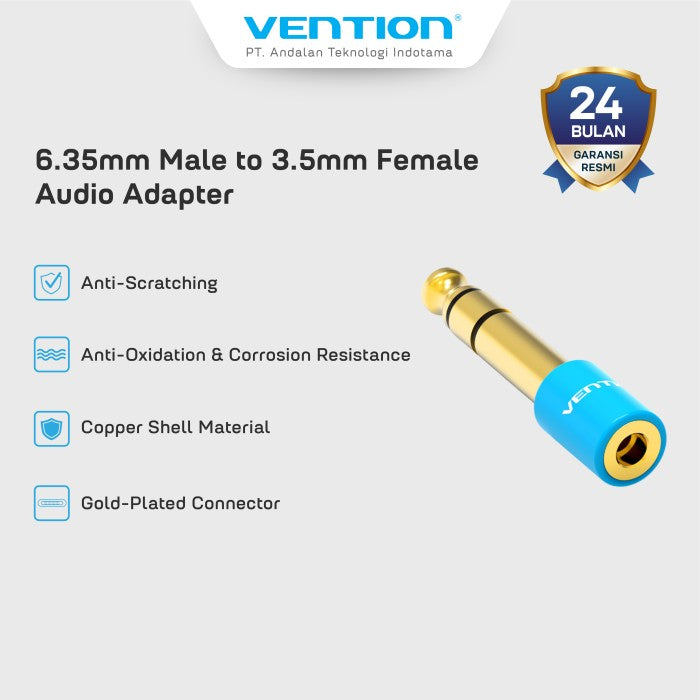 Vention Audio Converter 6.5mm Male to 3.5mm Female - VAB-S01