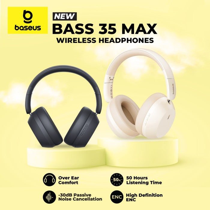 Baseus Bass 35 Max Headphone Bluetooth Passive Noise Cancellation