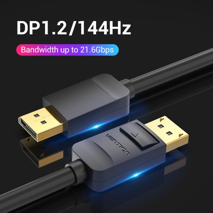 Vention Kabel DP Display Port Male to DP Display Port 4K 60Hz 21.6Gbps 3D Male to Male 1M 2M 3M 5M  - HAC