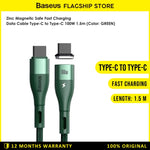 BASEUS Zinc Magnetic Safe Data Cable Type-C to C 100W 1.5m - CATXC-Q