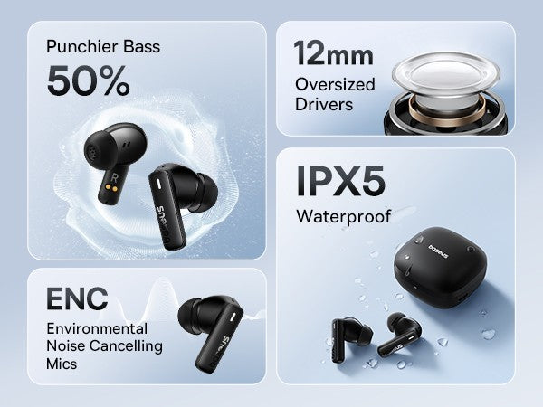 Baseus E19 TWS ENC True Wireless Earbuds