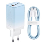 BASEUS Charger GaN3 Pro Fast 2C+U 65W EU with Cable Type-C CCGP