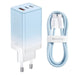 BASEUS Charger GaN3 Pro Fast 2C+U 65W EU with Cable Type-C CCGP