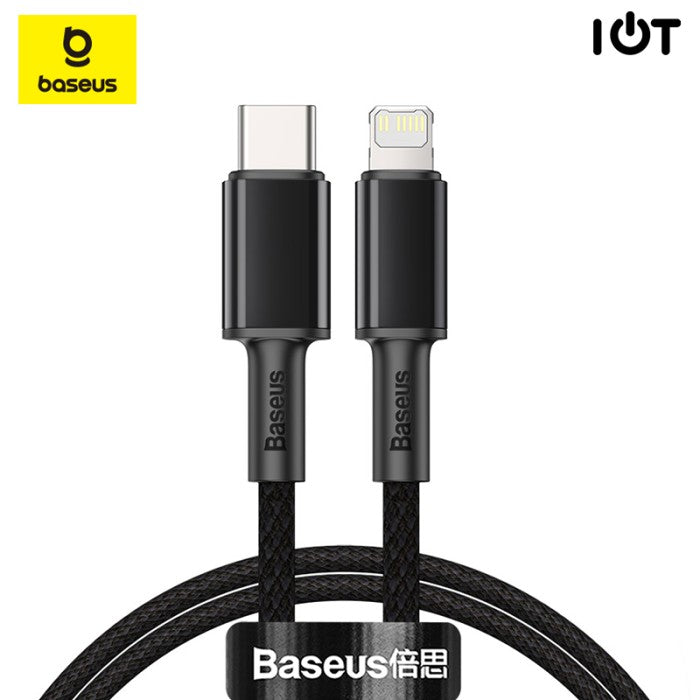BASEUS High Density Braided Fast Charging Cable Type-C to iP 1M CATLGD