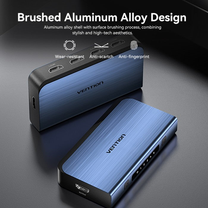 Vention HDMI Switcher 5in 1 Out 4K 60Hz HDR Aluminum Alloy - AKC