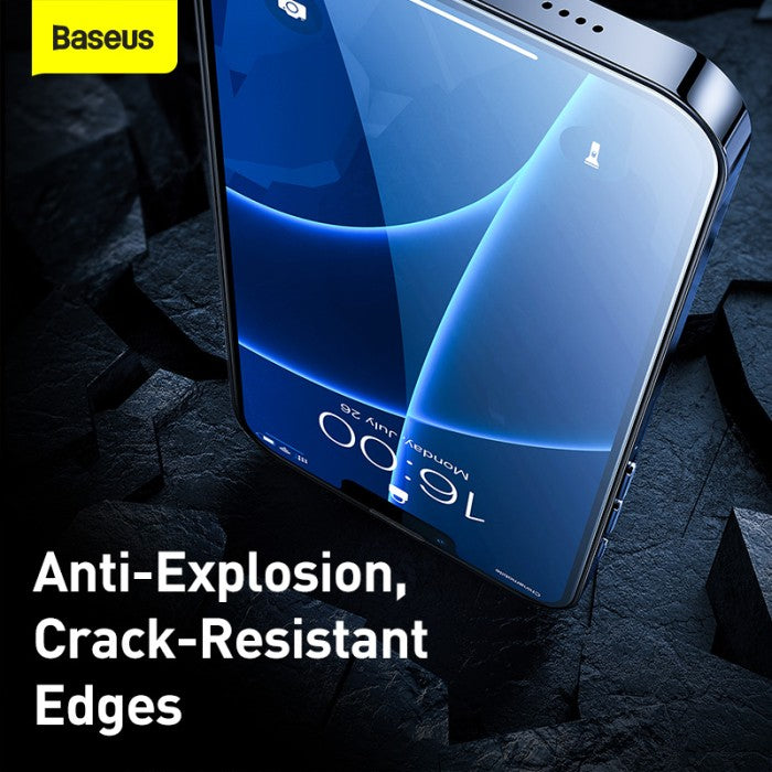 Baseus tempered glass protector w/ crack-resistant edges For iP 13 Pro