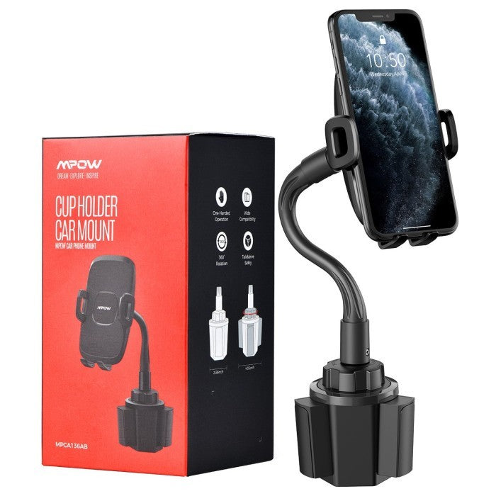 Mpow Cup Holder Car Phone Mount with Expandable Base
