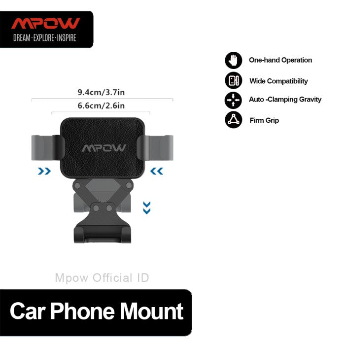 MPOW Car Phone Holder Air Vent Gravity Auto-Clamping - MPCA127