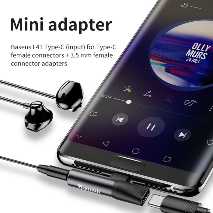 BASEUS L41 Type-C (input) for Type-C Female Connectors 3.5mm - CATL41