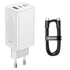 BASEUS Charger GaN3 Pro Fast 2C+U 65W EU with Cable Type-C CCGP