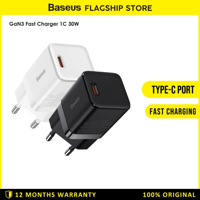 Baseus GAN3 Adaptor Fast Charger 1C 30W EU Black - CCGN01010