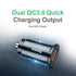 Baseus Quick Car Charger Circular Plastic A+A 30W Dual QC3.0