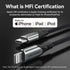 Vention Kabel Charger USB C to Lightning 3A Fast Charging Support PD MFI - TAP