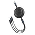 BASEUS Bright Mirror 1for3 Retractabl USB to M L C 3.5A 1.2M CAMLT-MJ